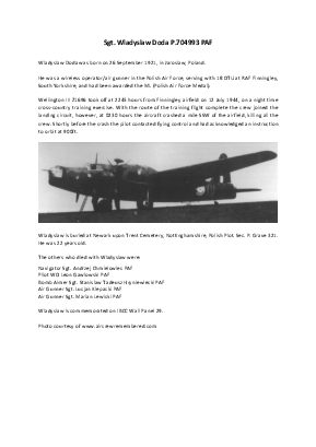 A preview of a PDF biography for Doda, Wladyslaw